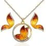 AILUOR Elegant Enamel Butterfly Jewelry Set, Fashion Charm Gold Plated Crystal Rhinestone Imitation Pearl Water Drop Butterfly Pendant Necklace Stud Earrings for Women Girl AILUOR Elegant Enamel Butterfly Jewelry Set, Fashion Charm Gold Plated Crystal Rhinestone Imitation Pearl Water Drop Butterfly Pendant Necklace Stud Earrings for Women Girl