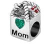 JMQJewelry Mom To Shop Heart Love Birthstone Charms for Bracelets Mother Wife Grandma Sister Gifts