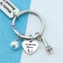 HN HNHB Musical Lover Gifts Music is What Feelings Sound Like Keychain I Love Singing Silver for Musician Singsing Performance