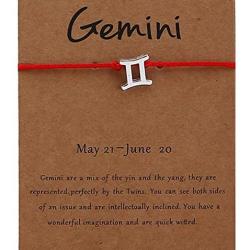 Hippolya 12 Zodiac Constellation Bracelet Ring for Women Girls Bracelet Astrology Horoscope Jewelry for Mother Daughter BFF Bridesmaid Birthday Gift