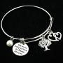 Kivosliviz Babysitter Bracelet Babysitter Gift Thanks for Helping Me Grow Expandable Bangle Appreciation Gift Babysitter Gift for Nanny