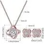 AMYJANE Bridal Jewelry Set for Women - Crystal Cubic Zirconia Love Knot Necklace Stud Earrings Elegant CZ Jewelry Set for Wedding Bride Bridesmaids Gift Set