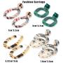 Finrezio 4 Pairs Mottled Acrylic Dangle Drop Earrings for Women Resin Stud Earrings Bohemian Statement Drop Dangle Earrings Fashion Jewelry