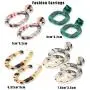 Finrezio 4 Pairs Mottled Acrylic Dangle Drop Earrings for Women Resin Stud Earrings Bohemian Statement Drop Dangle Earrings Fashion Jewelry