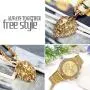 Mens Gold Japan Quartz 30M Waterproof Watch With Biker Punk Stanless Steel Animal Lion Head Pendant Necklace for Halloween Party Mens Gold Japan Quartz 30M Waterproof Watch With Biker Punk Stanless Steel Animal Lion Head Pendant Necklace for Halloween Party