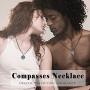 Aniu Compass Necklace Gift for Women/Girls/Wife, S925 Sterling Silver Pendant''Compass of Life'' Valentines Day Jewelry Gifts with Leather Rope length 18inch (46cm)