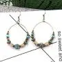 Wood Beaded Hoop Dangle Earrings Hook Bohemian Colorful Turquoise Shell Wooden Balls Hollow Circle Earrings Drop for Women Girls Mother (01) Wood Beaded Hoop Dangle Earrings Hook Bohemian Colorful Turquoise Shell Wooden Balls Hollow Circle Earrings Drop for Women Girls Mother (01)