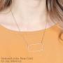 RIAH FASHION Dainty Geometric Simple Charm Necklace - Minimal Pendant Delicate Chain Triangle, Square, Octagon, Circle, Bar Valentines Mothers Day Gift Jewelry