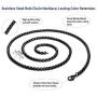 FIBO STEEL 2-4MM Stainless Steel Mens Womens Necklace Rolo Cable Chain, 16-36 inches