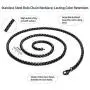 FIBO STEEL 2-4MM Stainless Steel Mens Womens Necklace Rolo Cable Chain, 16-36 inches