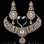 Touchstone Indian Bollywood Intricately Crafted Diamond Look Rhinestone Crystal Colorful Wedding Designer Jewelry Necklace Set in Gold and Silver Tone for Women.