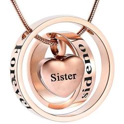 memorial jewelry Forever in My Heart,No Longer by My Side Cremation Pet Urn Necklace Screw Opens and Lock Ashes Pendant Jewelry for Dog Cat