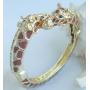 Unique Animal Giraffe Bracelet Bangle Cuff Clear Austrian Crystal
