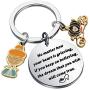 AKTAP Inspirational Gift Cinderella Inspired Keychain The Dream That You Wish Will Come True Keychain Fairy Tale Jewelry for Her Cinderella Princess Gift
