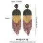 GelConnie Rattan Earring Beads Tassel Statement Earrings Lightweight Party Handmade Braided Drop Earring Summer Holiday Gifts GelConnie Rattan Earring Beads Tassel Statement Earrings Lightweight Party Handmade Braided Drop Earring Summer Holiday Gifts