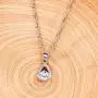 Dainty Platinum Plated Round Cubic Zirconia Teardop Pendant Necklace for Women Teen Girls ZY041 Dainty Platinum Plated Round Cubic Zirconia Teardop Pendant Necklace for Women Teen Girls ZY041