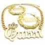 Fashion 21 Womens Statement Queen Necklace, Bamboo Pierced Earring in Gold Tone Fashion 21 Womens Statement Queen Necklace, Bamboo Pierced Earring in Gold Tone