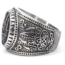 Gungneer Celtic Bear Paw Viking Berserker Spirit Mens Stainless Steel Ring Men Women Norse Protection Jewelry…
