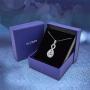 St.Claire Swarovski Crystals 18K Gold Plated Unique Pendant Necklace 925 Sterling Silver Necklace Birthstone Pendant Necklaces for Women with 5A Cubic Zirconia Christmas Jewelry Birthday Gift