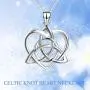 Celtic Love Knot Necklace Jewelry Sterling Silver Good Luck Vintage Triquetra Irish Celtic Love Heart Pendant Necklace for Women Girls Celtic Love Knot Necklace Jewelry Sterling Silver Good Luck Vintage Triquetra Irish Celtic Love Heart Pendant Necklace for Women Girls