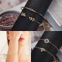 sailimue 26 Pcs Multiple Layered Stackable Bracelets for Women Open Cuff Wrap Bracelet Star Moon Pearl Leaf Arrow Love Knot Bracelets Adjustable Gold Bangle Bracelets Set