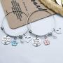 Friendship Bracelets for 2 BFF Heart Jewelry Christmas Birthday Gift for Friends Side by side or miles apart(BR-Sidebyside)