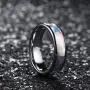 King Will Mens 4mm 6mm 8mm Silver/Rose Gold Tungsten Carbide Ring Inlaid Triangle White/Blue Opal Sticker Dome Wedding Engagement Band King Will Mens 4mm 6mm 8mm Silver/Rose Gold Tungsten Carbide Ring Inlaid Triangle White/Blue Opal Sticker Dome Wedding Engagement Band