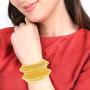 Efulgenz Indian Style Bollywood Antique Traditional 14 K Gold Plated Wedding Bridal Bracelet Bangle Set Jewelry