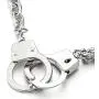 COOLSTEELANDBEYOND Mens Womens Link Chain Handcuff Necklace Silver Color, 26.8 inches Rope Chain, Punk Rock COOLSTEELANDBEYOND Mens Womens Link Chain Handcuff Necklace Silver Color, 26.8 inches Rope Chain, Punk Rock