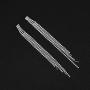 BLIJERY Silver Crystal Long Tassel Earring Rhinestone Wedding Dangle Earrings for Bridal & bridesmaid