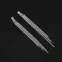 BLIJERY Silver Crystal Long Tassel Earring Rhinestone Wedding Dangle Earrings for Bridal & bridesmaid BLIJERY Silver Crystal Long Tassel Earring Rhinestone Wedding Dangle Earrings for Bridal & bridesmaid