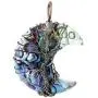 SUNYIK Natural Abalone Shell Tree of Life Dangle Earrings & Shell Half-Moon Pendant Necklace Jewelry Set