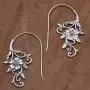 NOVICA .925 Sterling Silver Drop Earrings Floral Vines NOVICA .925 Sterling Silver Drop Earrings Floral Vines