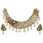 Efulgenz Indian Bollywood Traditional 14 K Gold Plated Crystal Pearl Peacock Wedding Choker Necklace Earrings Jewelry Set