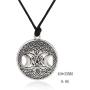 Skyrim Wicca Triple Moon Goddess Pentacle Adjustable Rope Chain Pendant Necklace