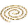 9MM Gold Cuban Chain with up to 20X More Real 24k Gold Plating Than Other Fashion Jewelry Necklaces. Men Women. Hip hop - Free Lifetime Replacement Guarantee 