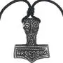 Nordic Viking Jewelry Thor Asatru Swedish Mjǫllnir Thors Hammer Öland Sweden Mjölnir Pewter Mens Pendant Wealth Lucky Charm Protection Amulet Warrior Talisman Necklace Choker w Black Adjustable Cord