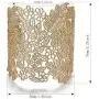 Rhinelife Lace Leaf Flower Hollow Vintage Boho Style Cuff Open Wide Big Bangle Bracelet for Women Jewelry