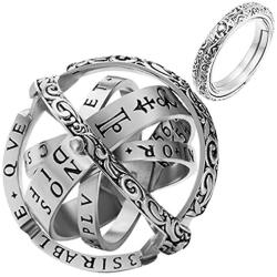 YandMe 2019 New Astronomical Sphere Ball Ring Vintage Foldable Open Cosmic Ring Best Gift for Lover