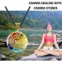 KANGSHUN Natural Crystal Stone Pendant - 7 Chakra Stones Pendent Necklace with Adjustable Cord - Chakras Healing Tools for EMF Protection and Spiritual Healing Patients Gift