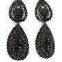 Yolmina 1920s Flapper Earrings Great Gatsby Vintage Earring Drop Wedding Earrings for Bride Women Girls Roaring 20s Party Rhinestone Jewelry Accessories Silver/Gold/Black/Red/Green/Blue