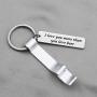 I Love You More Than You Love Beer Keychain Beer Charm Jewelry Gift for Boyfriend Husband(Love Beer KR)