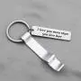I Love You More Than You Love Beer Keychain Beer Charm Jewelry Gift for Boyfriend Husband(Love Beer KR)