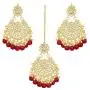 Aheli Stunning Indian Traditional Maang Tikka Earrings Set for Women Bollywood Ethnic Party Wear Fashion Jewelry for Women