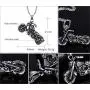 Stainless Steel Gothic Ghost Rider Motorbike Motorcycle Pendant Necklace Cool Motor Bike Biker Jewelry for Men Boy