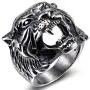 SAINTHERO Mens 316L Stainless Steel Ring Band Vintage Gothic Tribal Biker Tiger Head Rings Animal Design Silver/Black/Gold/Gold Black Size 7-13 SAINTHERO Mens 316L Stainless Steel Ring Band Vintage Gothic Tribal Biker Tiger Head Rings Animal Design Silver/Black/Gold/Gold Black Size 7-13