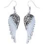 Szxc Jewelry Womens Crystal Guardian Angel Wings Cross Choker Pendant Necklaces 18''+2''