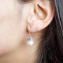 PAZ Creations .925 Sterling Silver Pearl Dangle Earrings