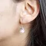 PAZ Creations .925 Sterling Silver Pearl Dangle Earrings PAZ Creations .925 Sterling Silver Pearl Dangle Earrings