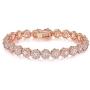 BAMOER Classic Luxury Rose Gold Plated Bracelet with Sparkling Cubic Zirconia Stones for Women Gift for Her